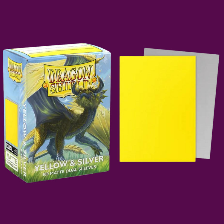 Dragon Shield Yellow&Silver 100 Matte Sleeves