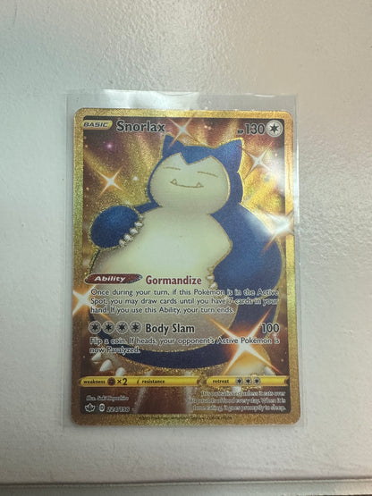 Snorlax Gold Secret Rare 224/198 – Chilling Reign (Pokémon TCG)