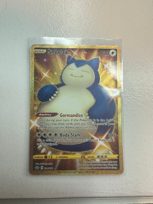 Snorlax Gold Secret Rare 224/198 – Chilling Reign (Pokémon TCG)